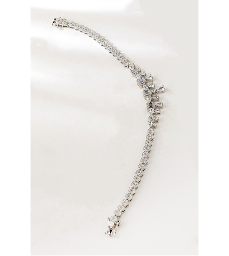 Сребърна гривна с платинено покритие | Колекция Silver Premium | Бижута Invoke.bg