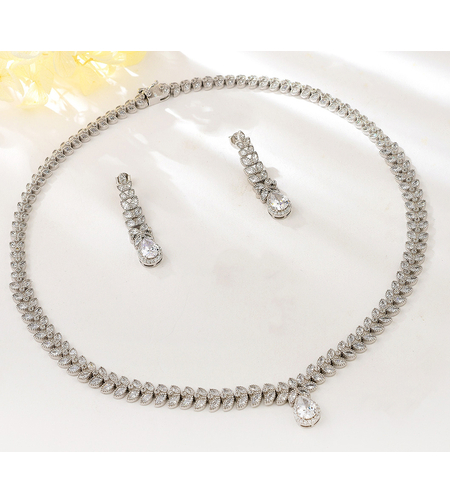 Сребърен комплект с платинено покритие | Колекция Silver Premium | Бижута Invoke.bg