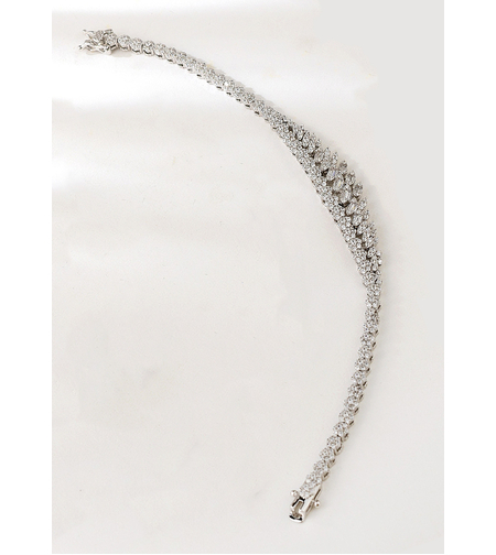 Сребърна гривна с платинено покритие | Колекция Silver Premium | Бижута Invoke.bg