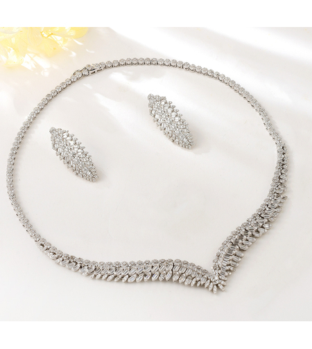 Сребърен комплект с платинено покритие | Колекция Silver Premium | Бижута Invoke