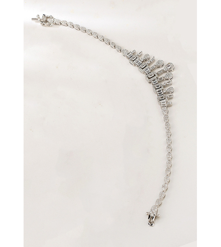 Сребърна гривна с платинено покритие | Колекция Silver Premium | Бижута Invoke.bg