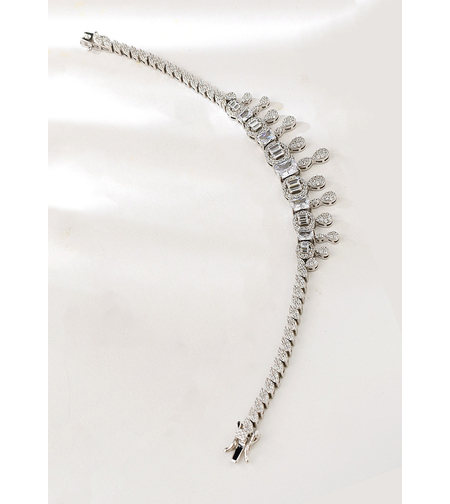 Сребърна гривна с платинено покритие | Колекция Silver Premium | Бижута Invoke.bg