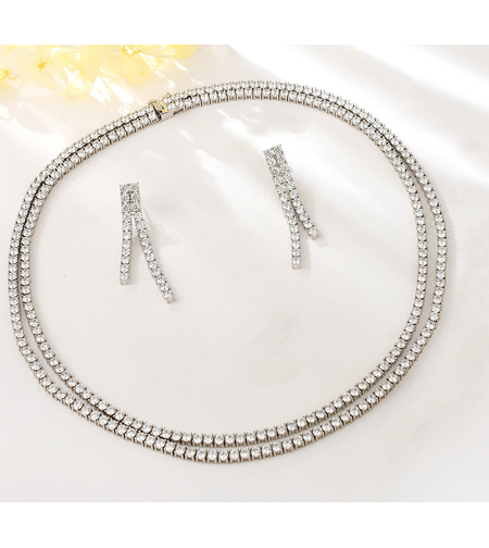 Сребърен комплект с платинено покритие | Колекция Silver Premium | Бижута Invoke.bg