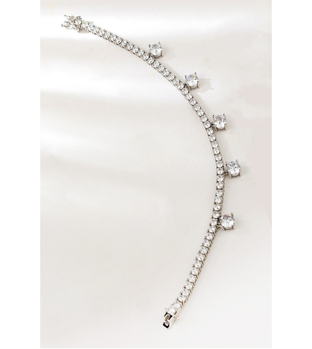 Сребърна гривна с платинено покритие | Колекция Silver Premium | Бижута Invoke.bg