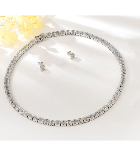 Сребърен комплект с платинено покритие | Бижута Invoke | Бижута Invoke.bg