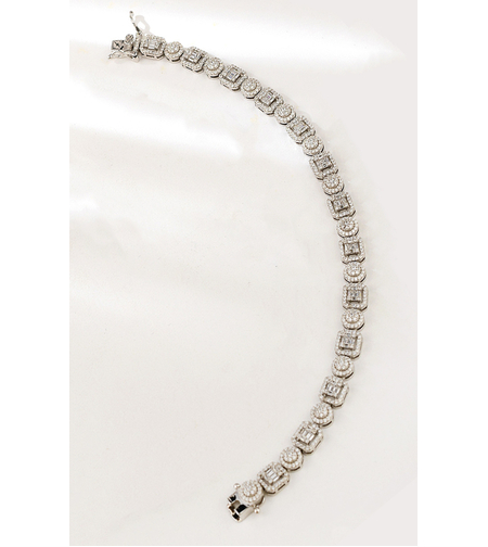 Сребърна гривна с платинено покритие | Колекция Silver Premium | Бижута Invoke.bg