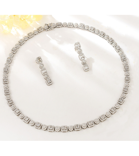 Сребърен комплект с платинено покритие | Колекция Silver Premium | Бижута Invoke.bg