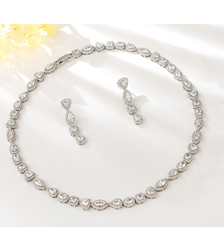 Сребърен комплект с платинено покритие | Колекция Silver Premium | Бижута Invoke.bg