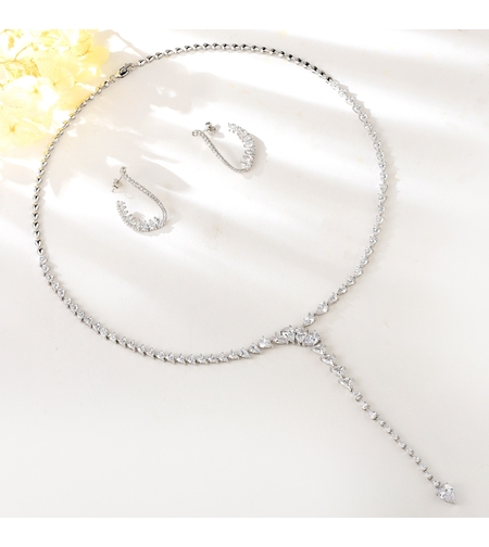 Сребърен комплект с платинено покритие | Колекция Silver Premium | Бижута Invoke.bg