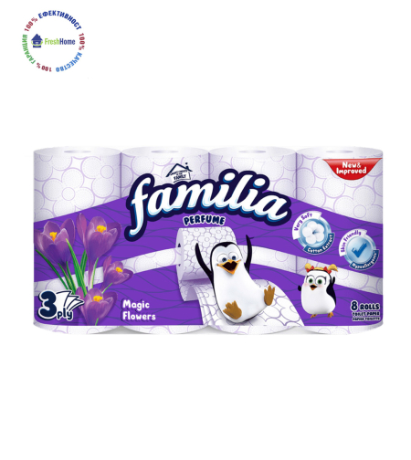 Familia 8 ролки тоалетна хартия – magic flowers