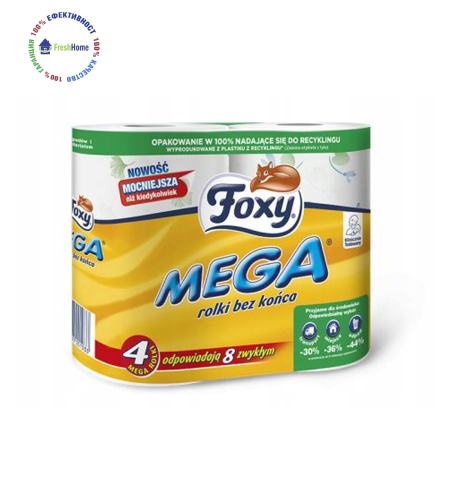 Foxy Mega 4=8 ролки тоалетна хартия