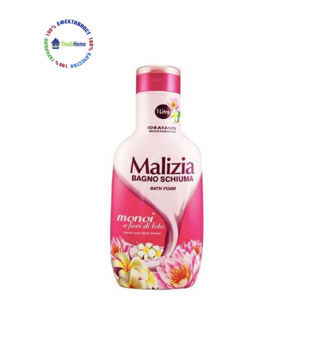 Malizia душ гел/пяна за вана 1 л. с монои и цветя лотос