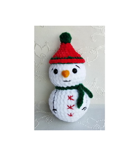 Ръчно плетена играчка - Снежен човек