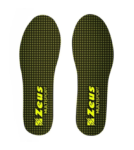 Антибактериални Стелки За Обувки ZEUS Suola In Gel Multisport Nero/Giallo Fluo