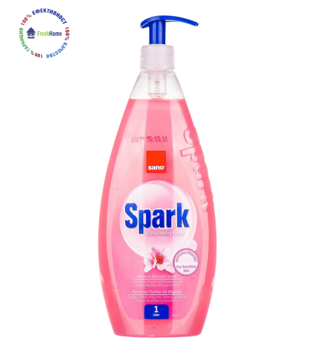 Sano Spark 1l.  за измиване на съдове с аромат на бадемов цвят