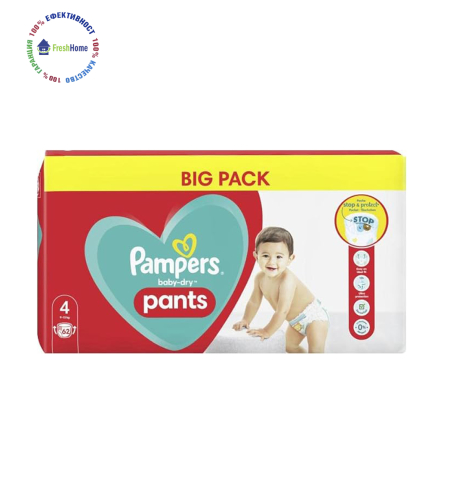 Pampers PANTS baby-dry 4 (9-15 kg.) 62 бр. памперс гащи