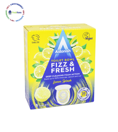 Astonish FIZZ & FRESH Lemon Splash 8 таблетки