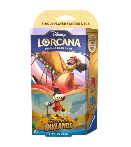 Disney Lorcana TCG: Стартово тесте за игра - Into the Inklands - Moana & Scrooge McDuck