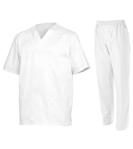 M3 WHITE Медицински туника с панталон