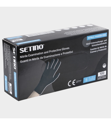 SETINO NITRILE BLACK STRONG Еднократни ръкавици от нитрил