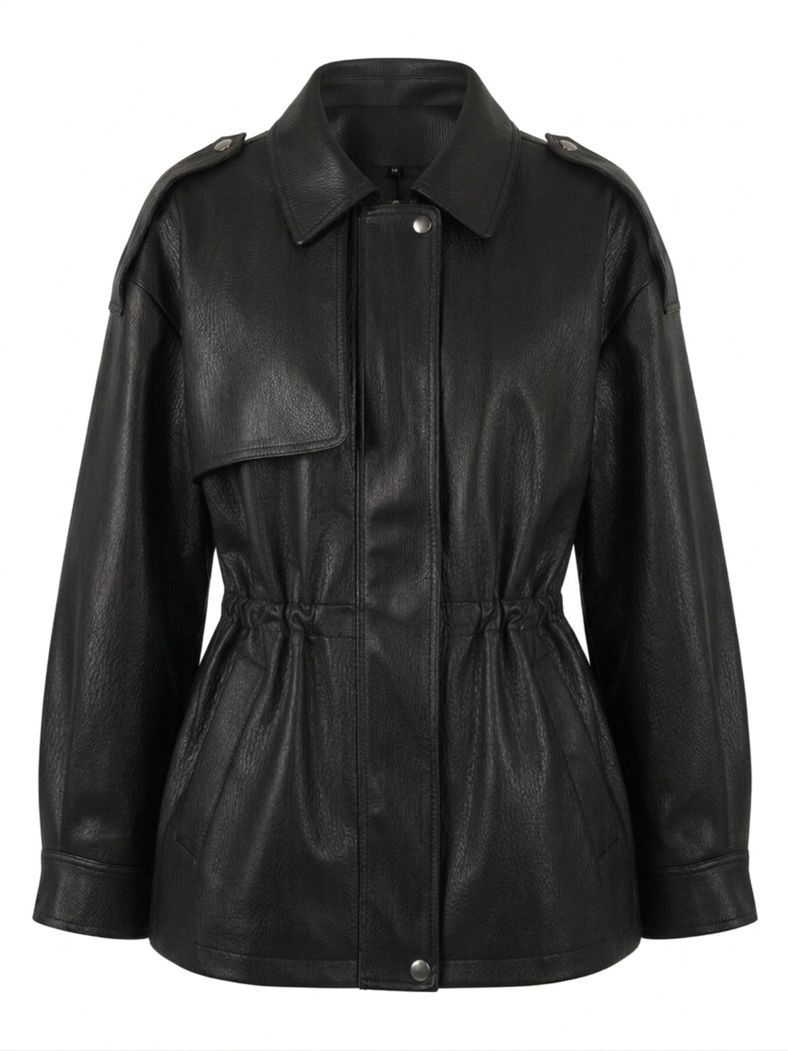 FAUX LEATHER JACKET IN BLACK