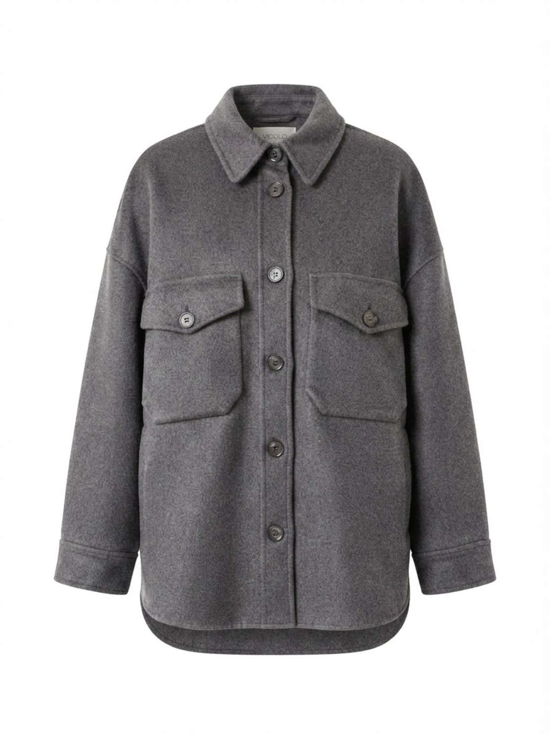 WOOL BLEND OVERSHIRT IN GREY