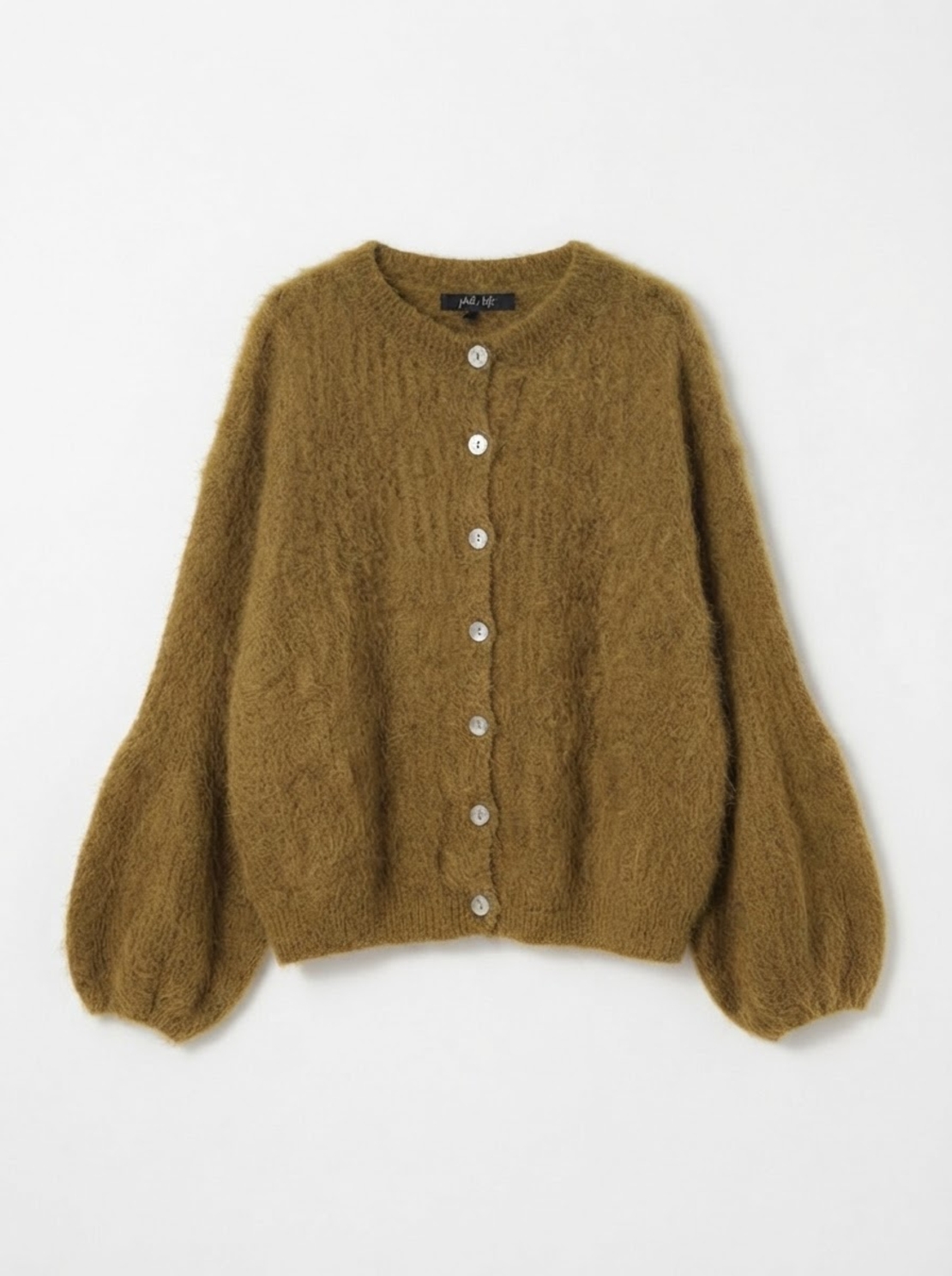 FLUFFY CARDIGAN IN MOSS