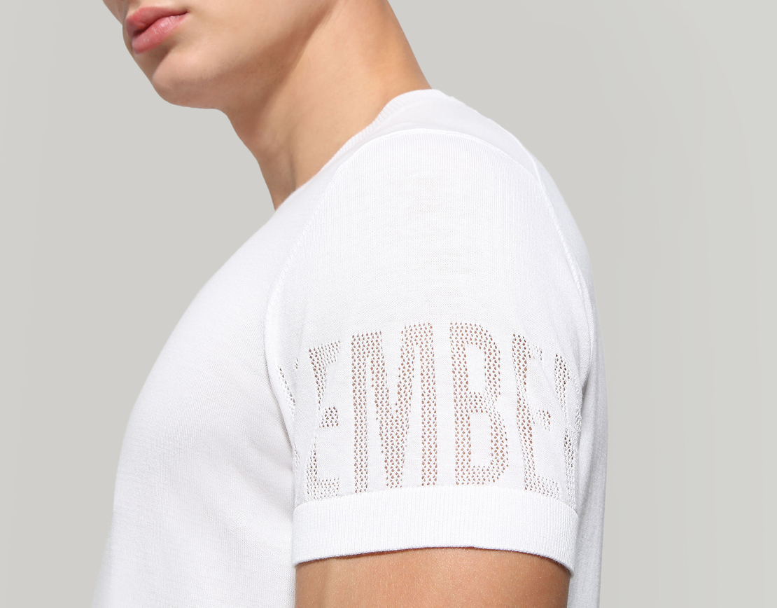 МЪЖКИ ТЕНИСКА С МРЕЖЕСТО ЛОГО BIKKEMBERGS