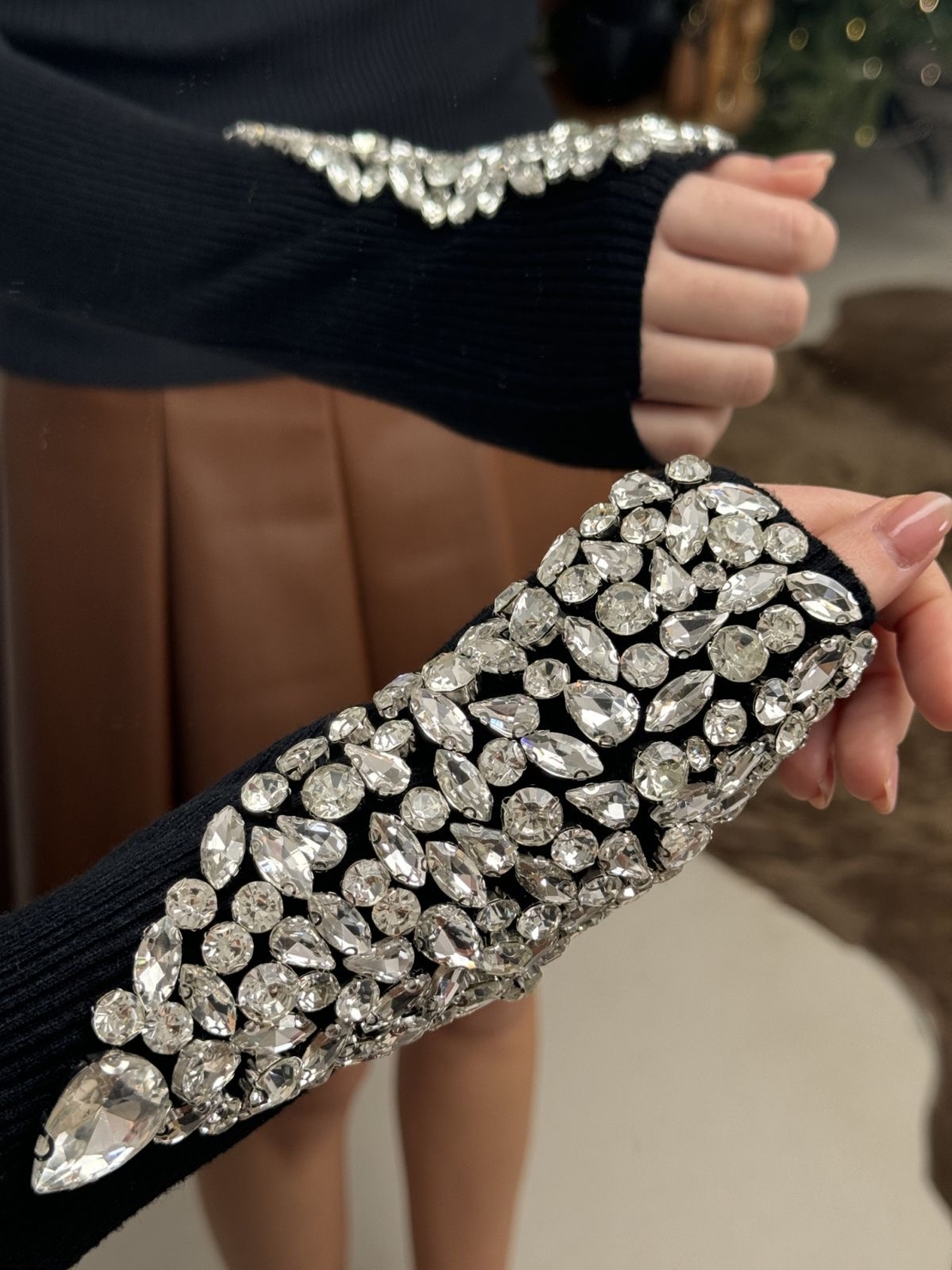 Блуза Crystal Elegance-черно