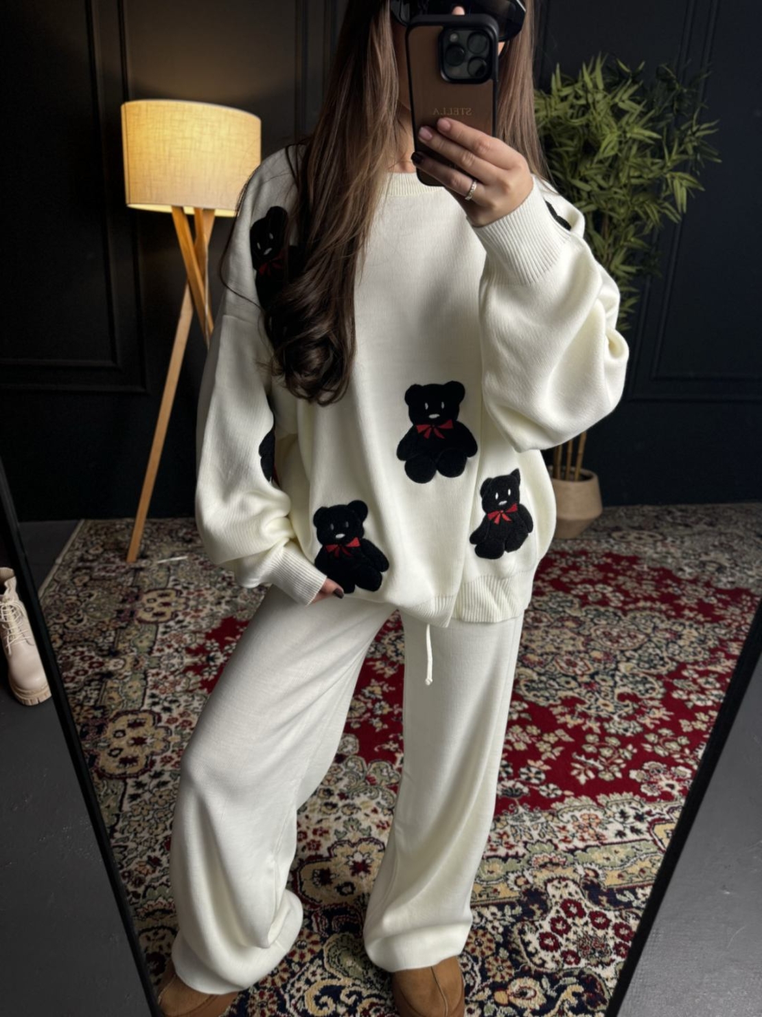 Комплект с апликации мече в бяло