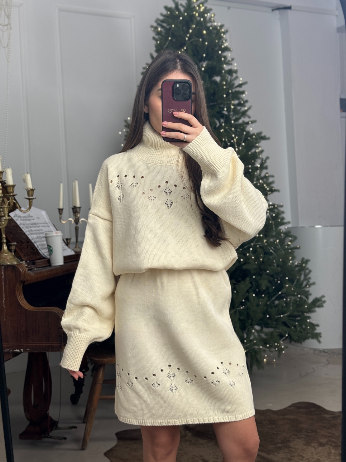 Плетен комплект Cozy Chic-екрю