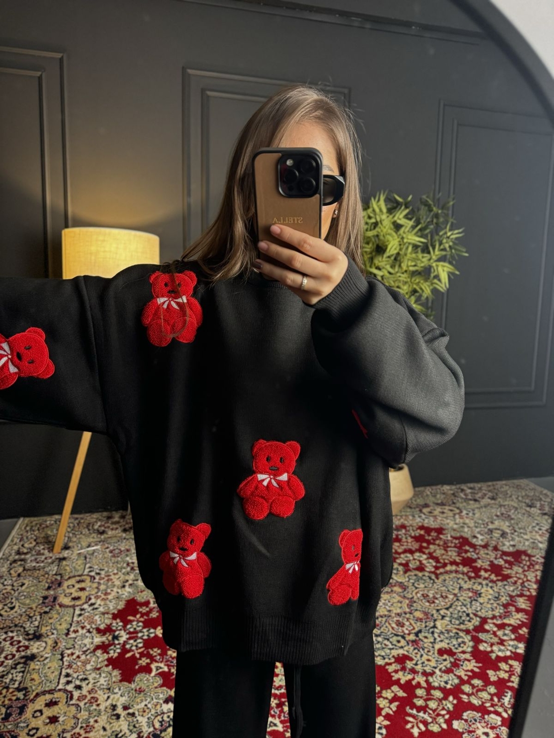 Комплект с апликации мече в черно