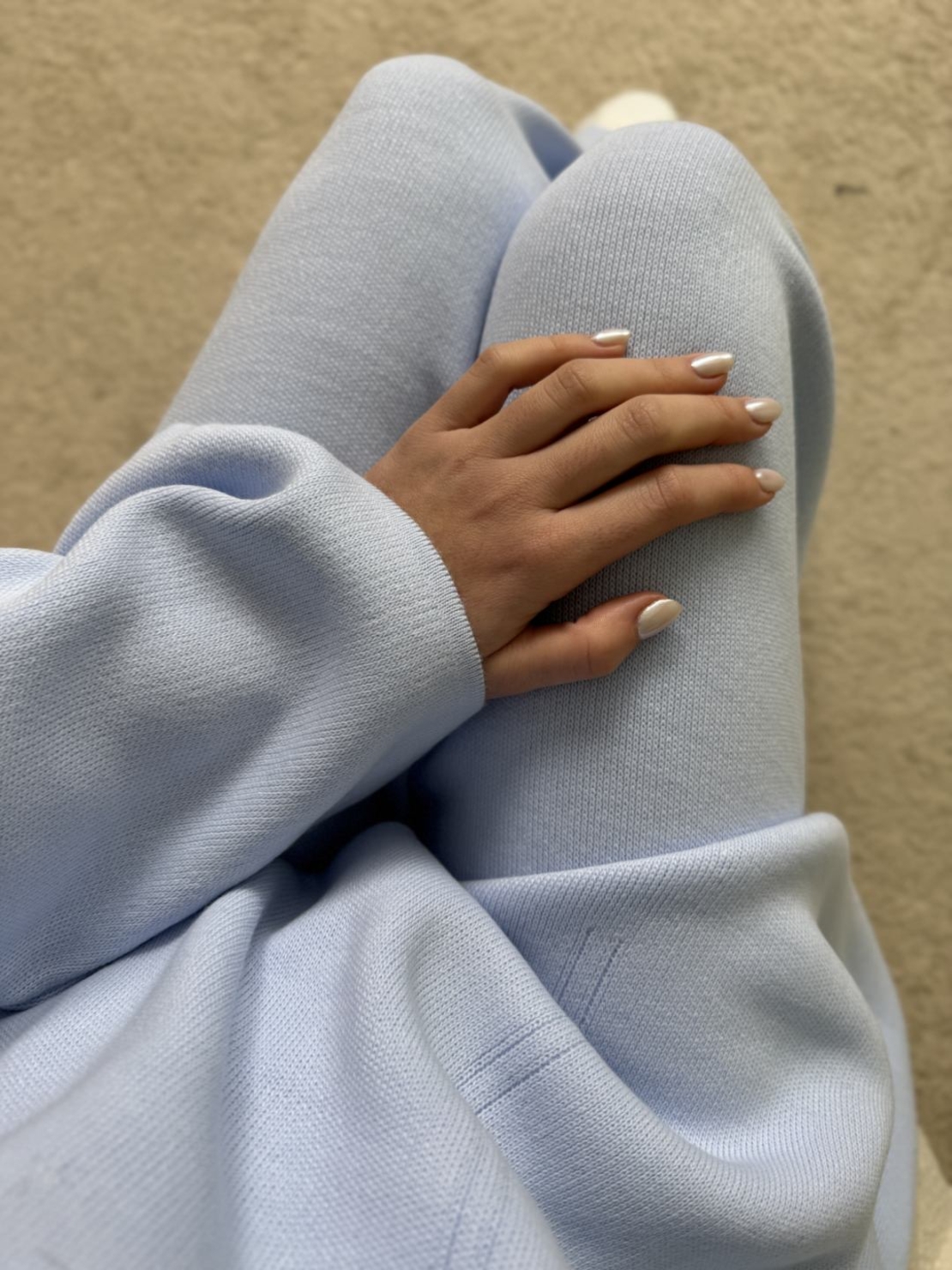 Дамски плетен комплект Cozy Vibe (пуловер + панталон)-виолетово