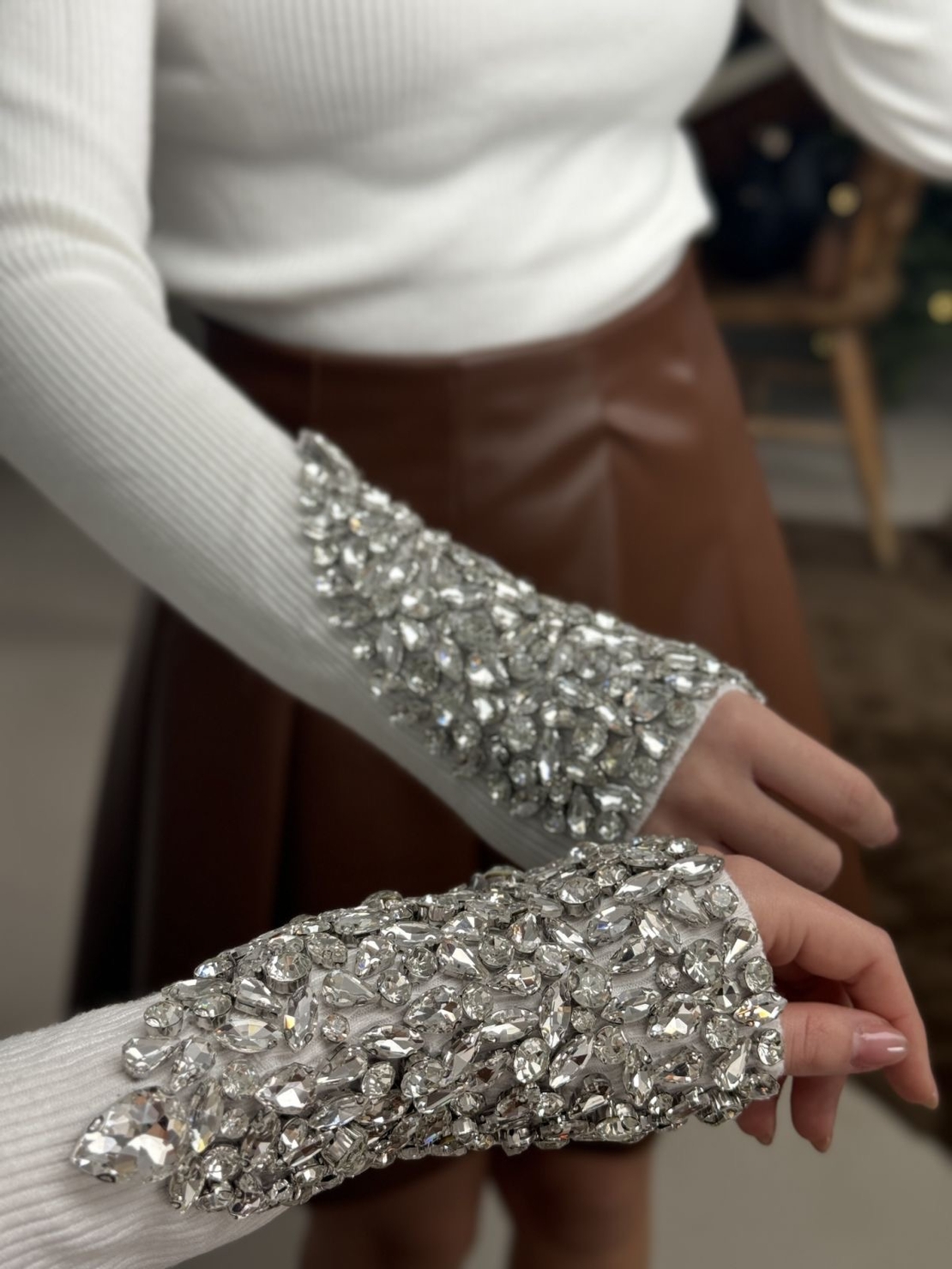 Блуза Crystal Elegance-бяло