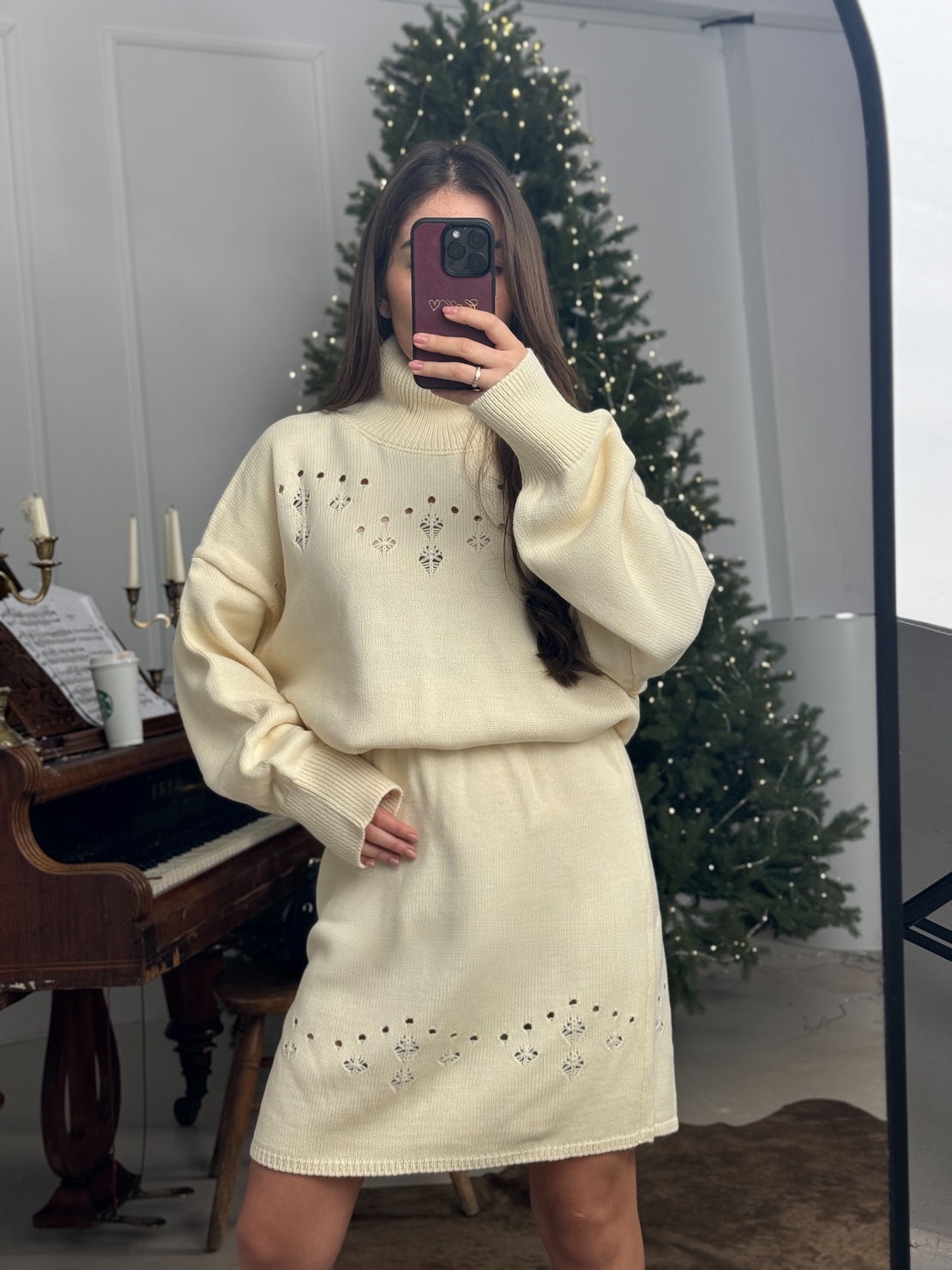 Плетен комплект Cozy Chic-екрю