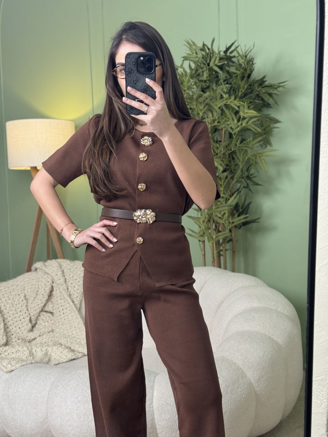 Дамски сет Royal Touch-кафяво