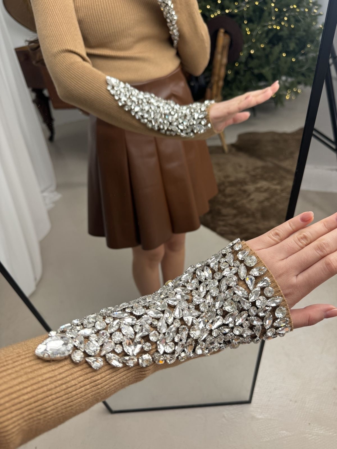 Блуза Crystal Elegance-камел