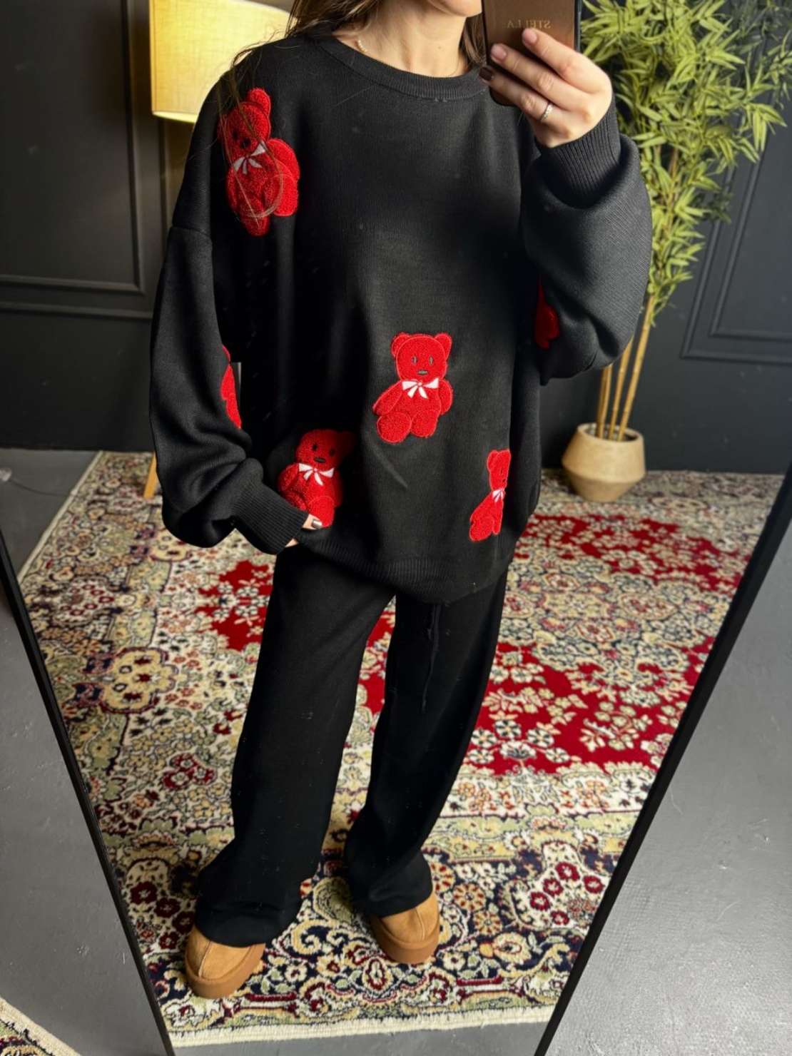 Комплект с апликации мече в черно