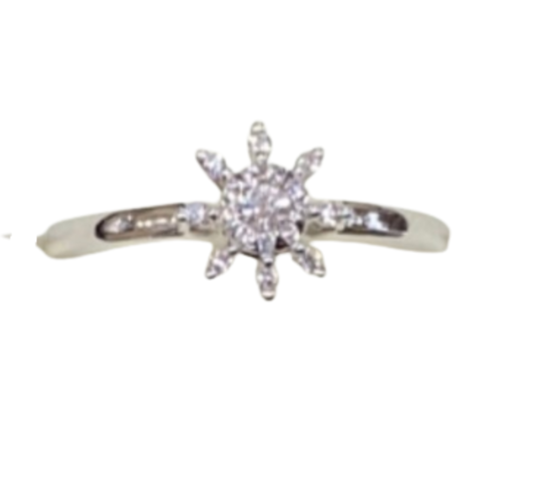 0.14 ct Sun ring with diamonds