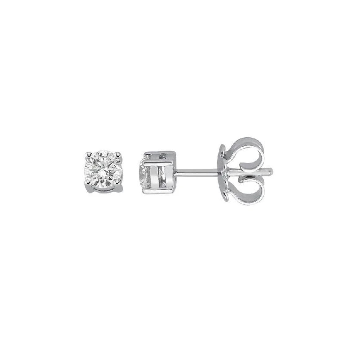 0.40 ct Single diamond earrings