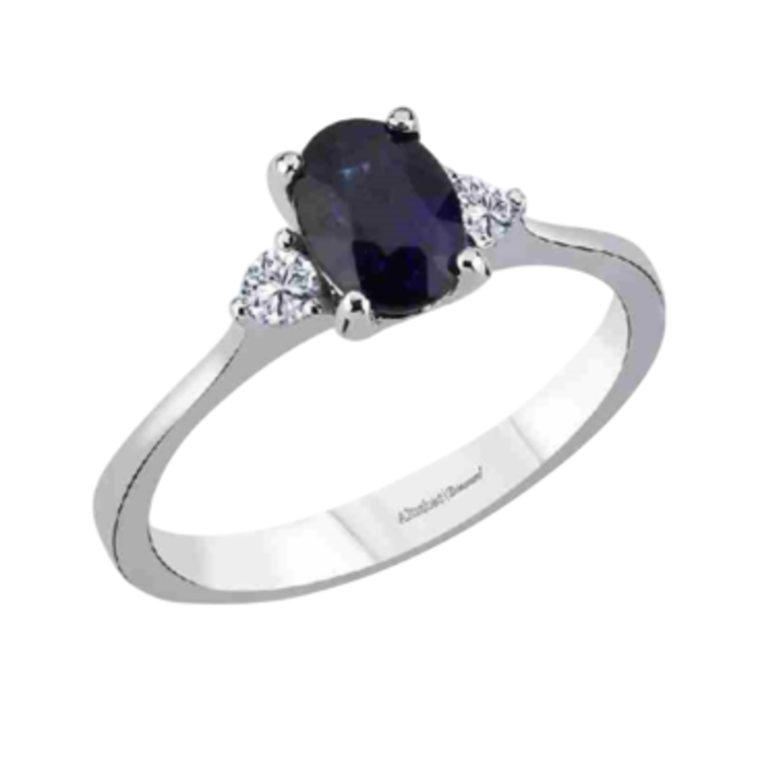 1.07 ct Sapphire and diamonds ring