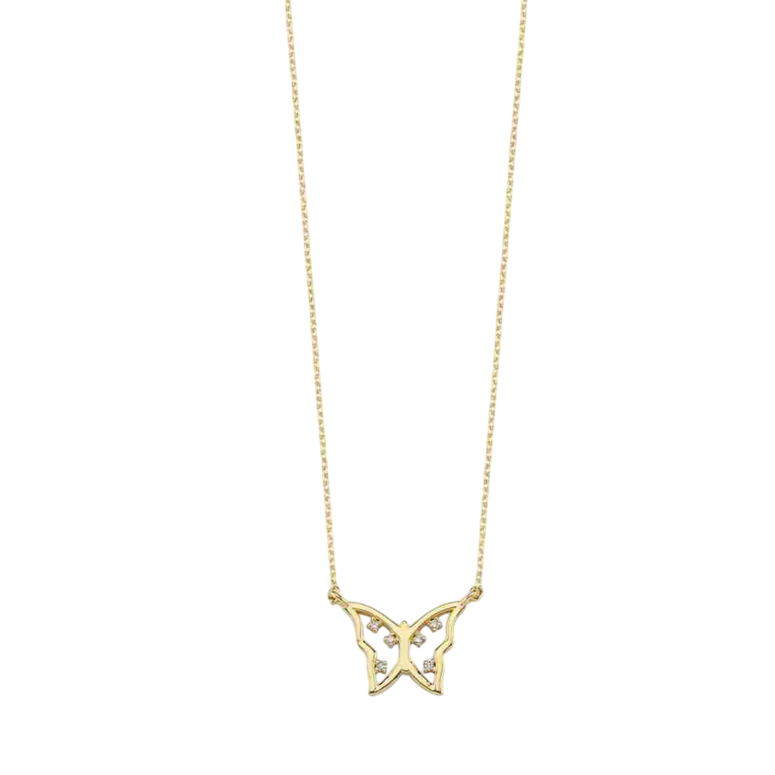0.03 ct Butterfly diamond necklace