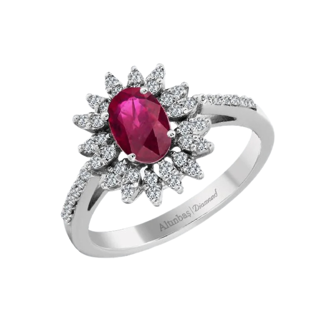 1.18 к Кольцо с рубин и бриллиантами