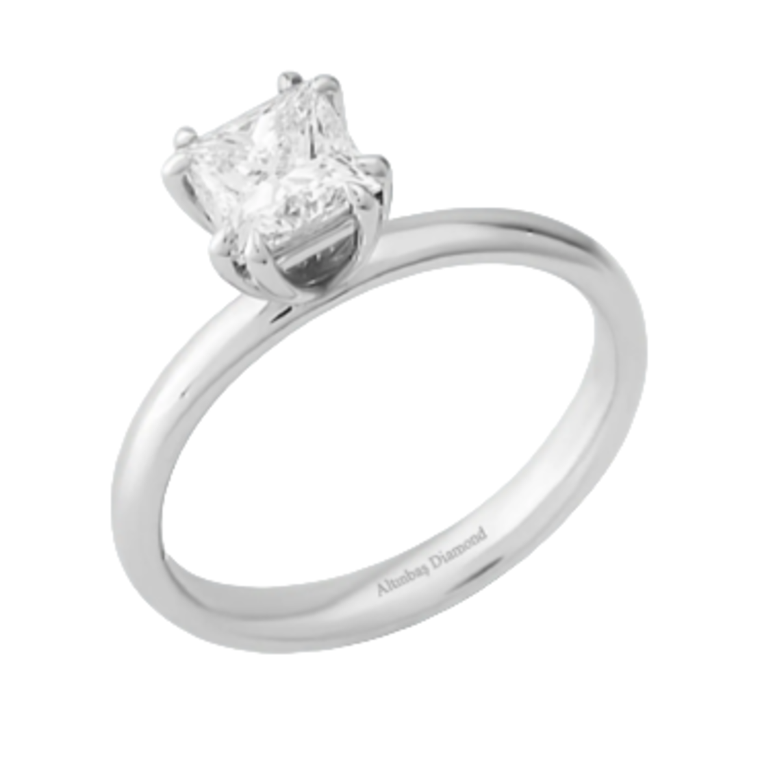 0.80 ct Princess cut diamond ring