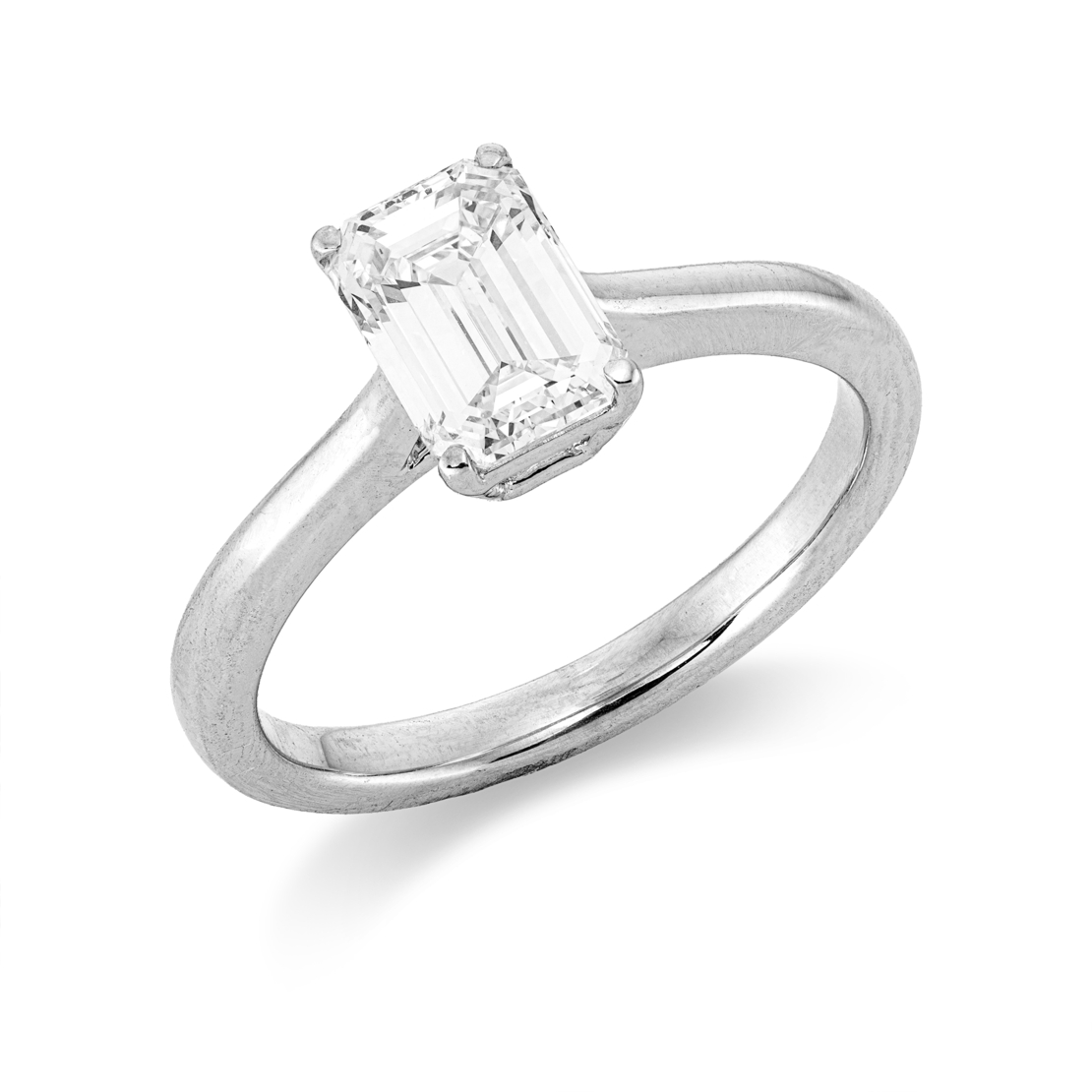 0.70 ct White gold diamond ring