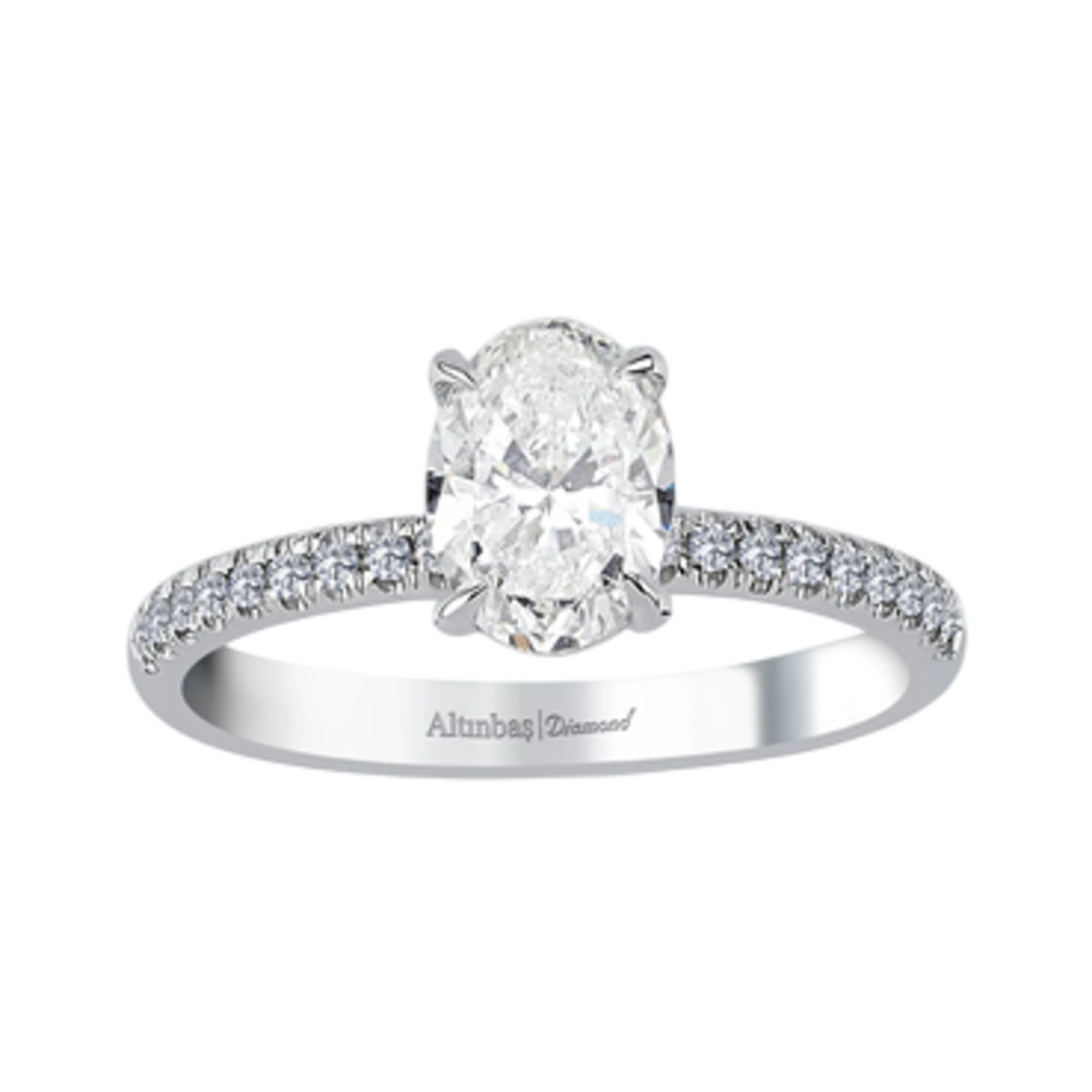 0.80 к Пръстен овал с диамант