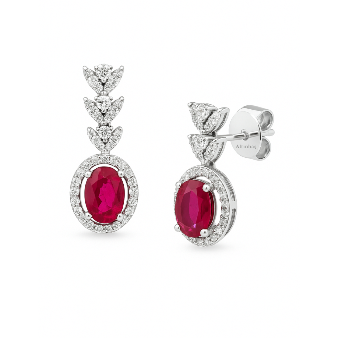 2.79 к Серьги с рубинами и бриллиантами