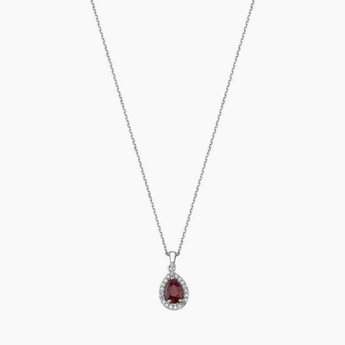0.55 ct Ruby and diamonds necklace