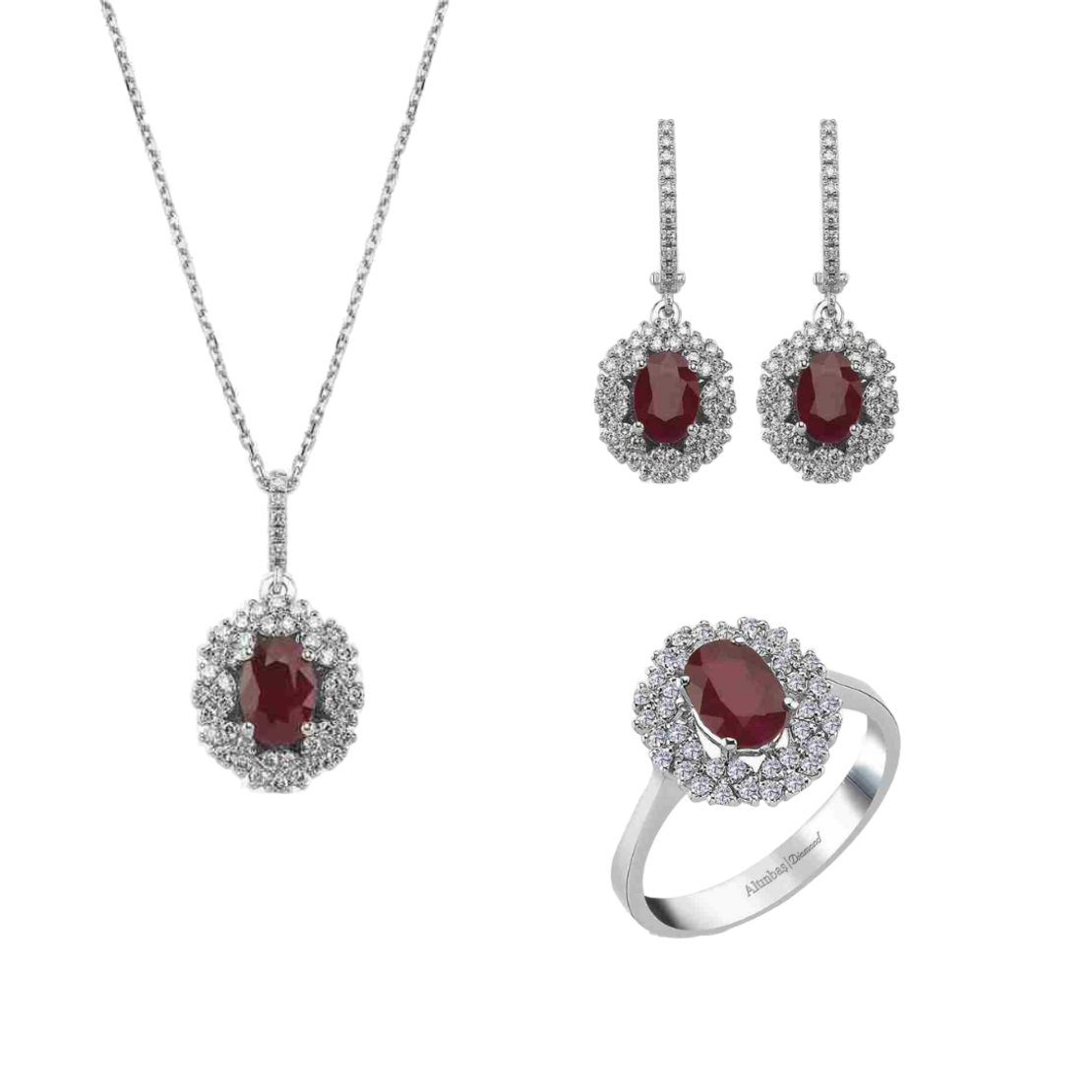 5.19 ct Set with rubies and diamonds