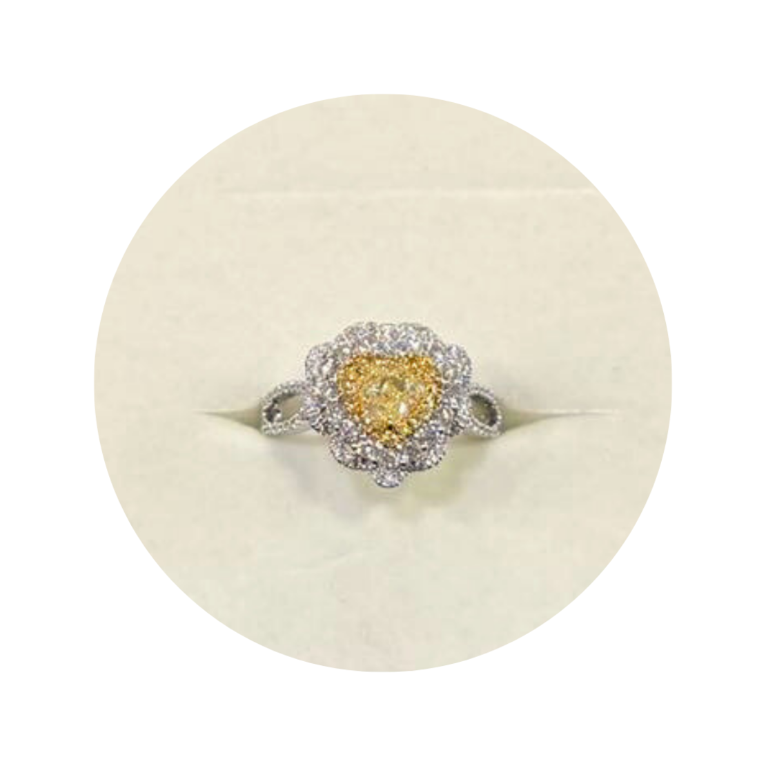 1.19 k Yellow diamond ring and necklace